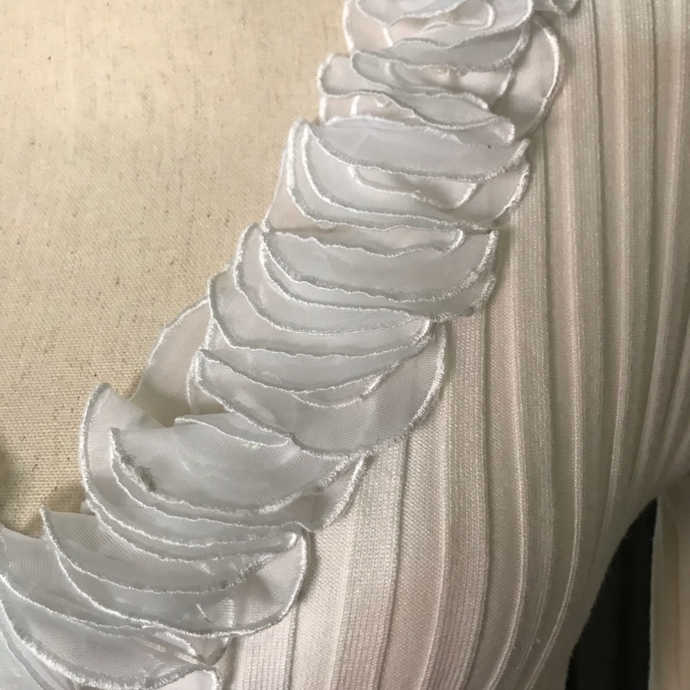 White Ruffle Party Blouse - Picture 5 of 5